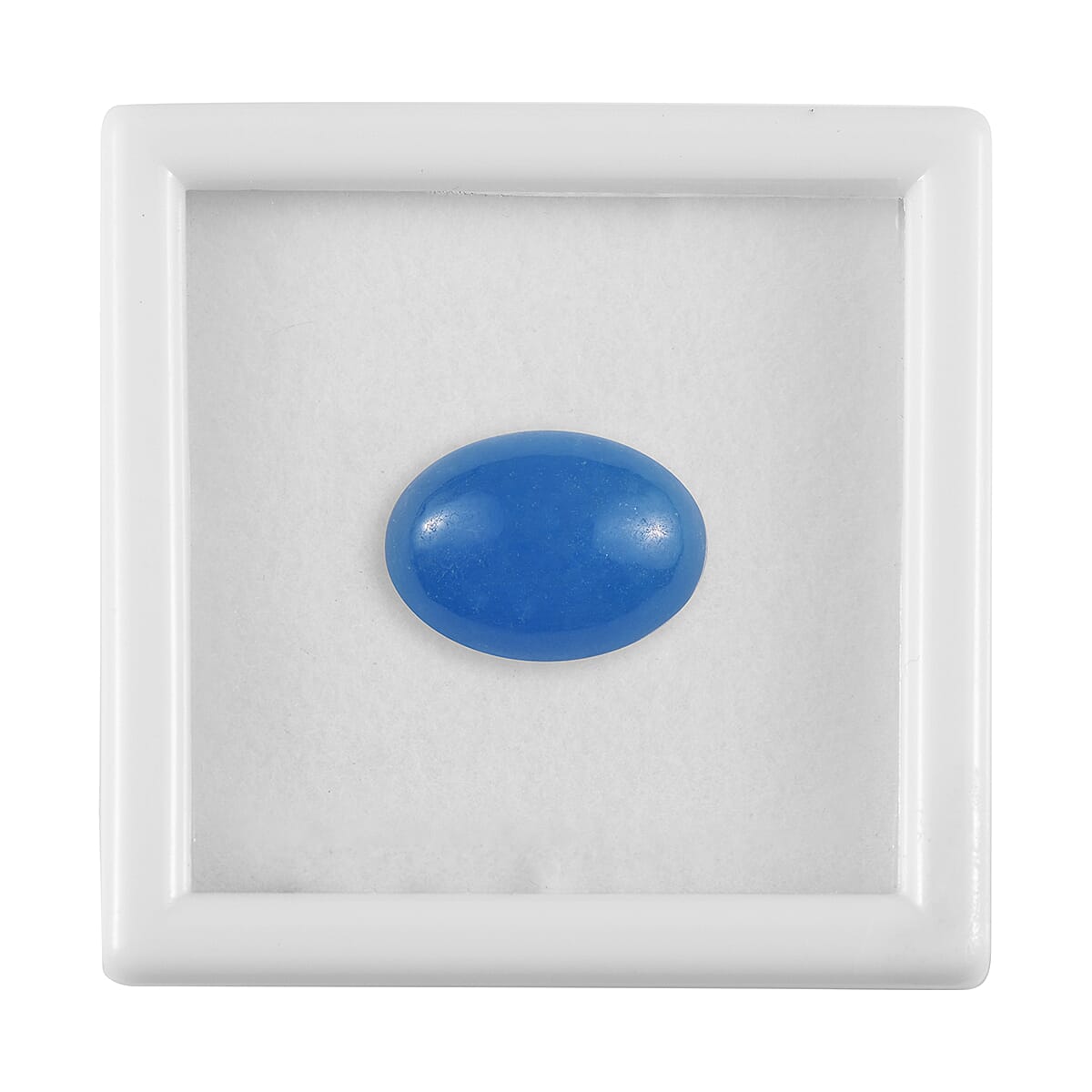 AAA Dyed Light Blue Color Jade Oval 18x13mm-10.83 Ct