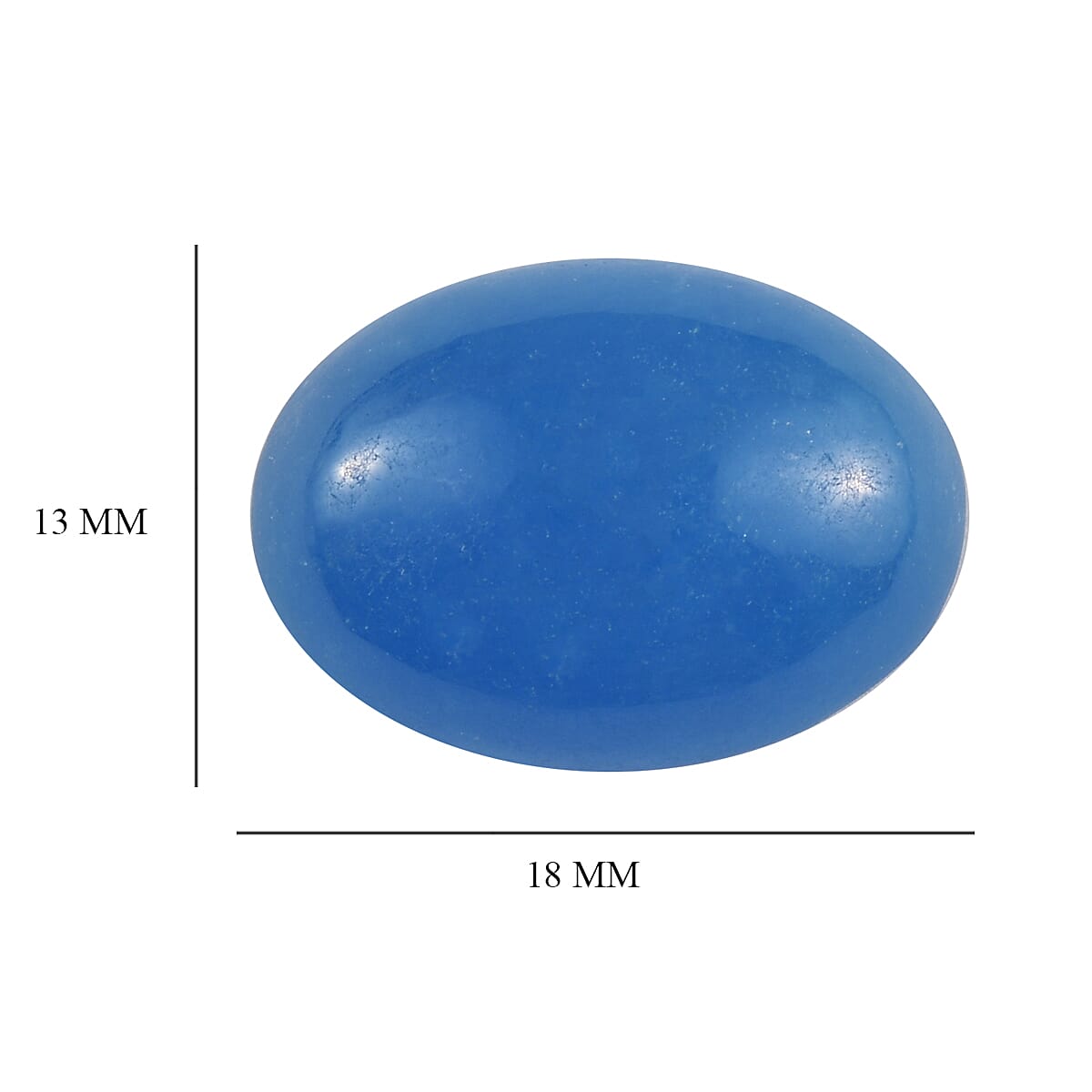 AAA Dyed Light Blue Color Jade Oval 18x13mm-10.83 Ct