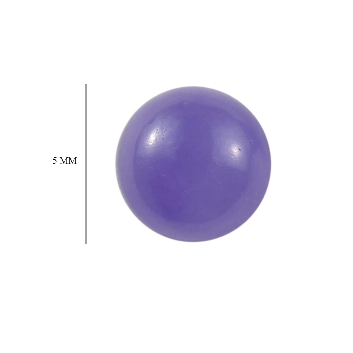 Set of 2 AA Dyed Purple Jade Round 5.0mm -.09 CT