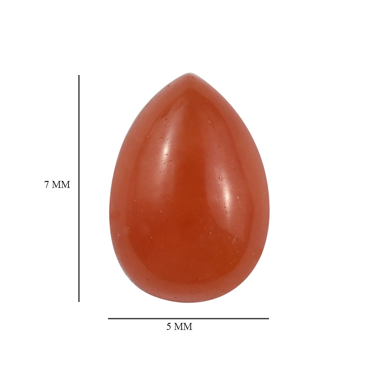 Dyed Red Jade Prism 7x5mm - 1.00 Ct