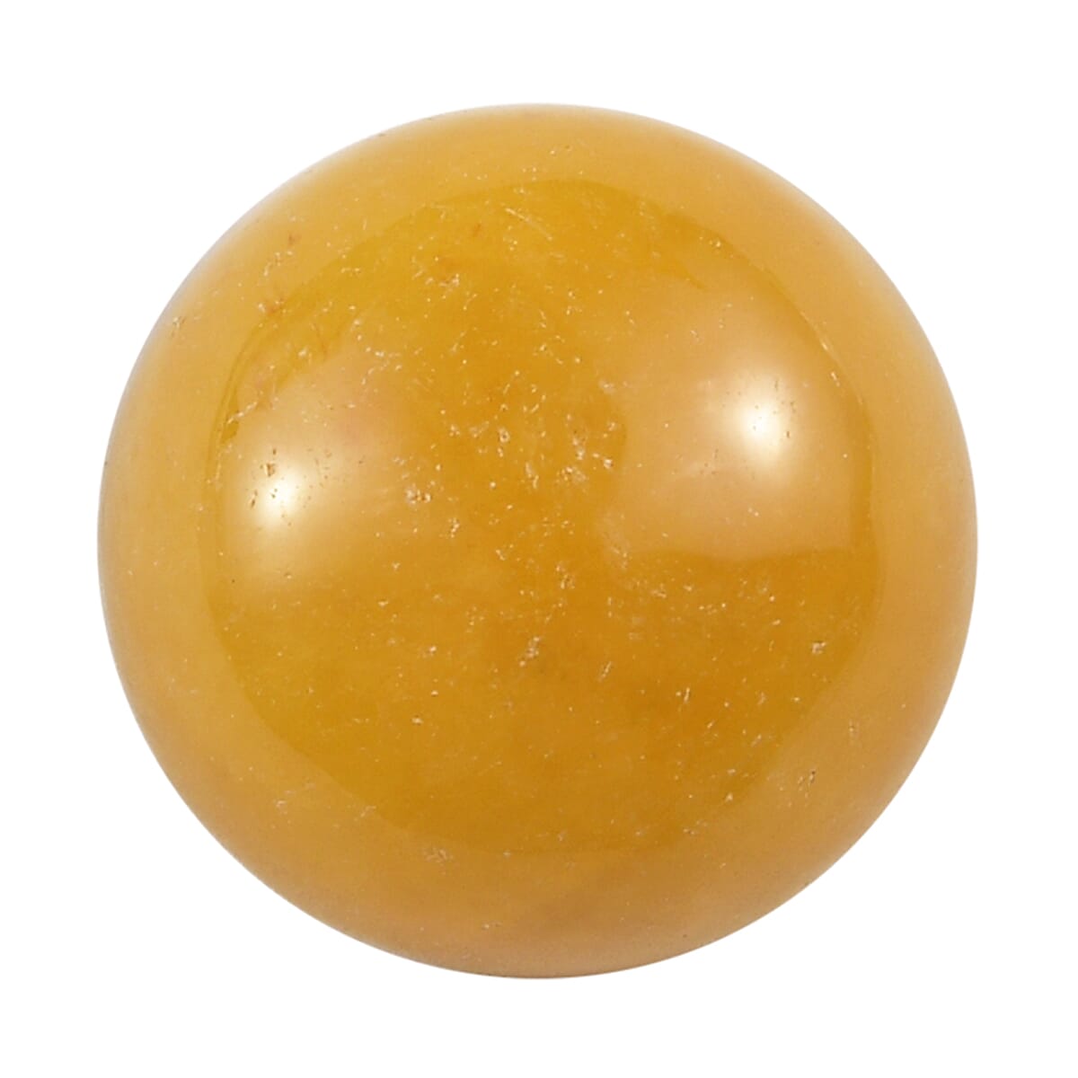 AA  Dyed Yellow Jade Round 11.0mm - 5.91 CT