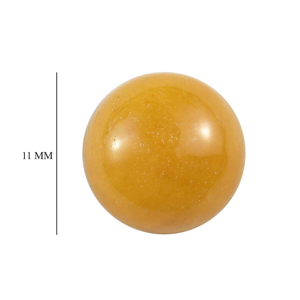 AA  Dyed Yellow Jade Round 11.0mm - 5.91 CT