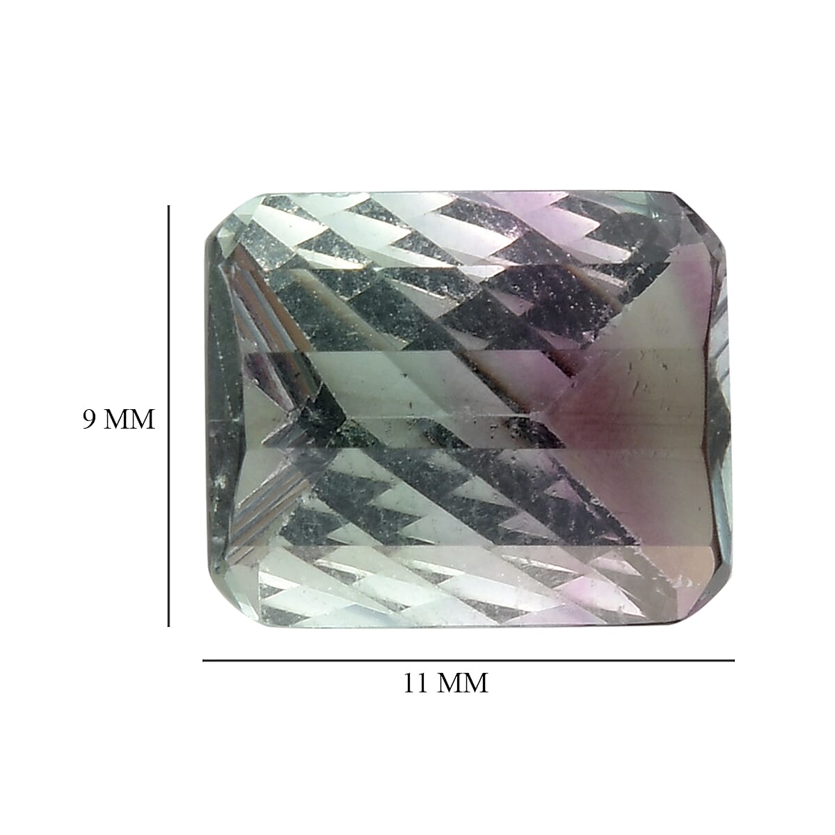 Multi Fluorite Octagon 11x9mm -4.5 Ct