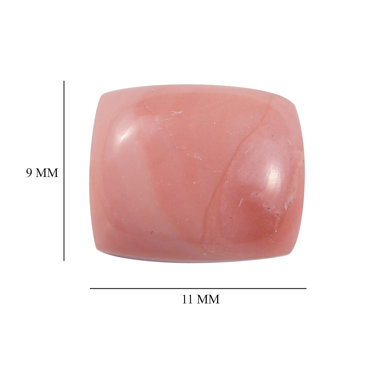 AAA Peach Opal  Cushion 11x9mm - 2.45 CT