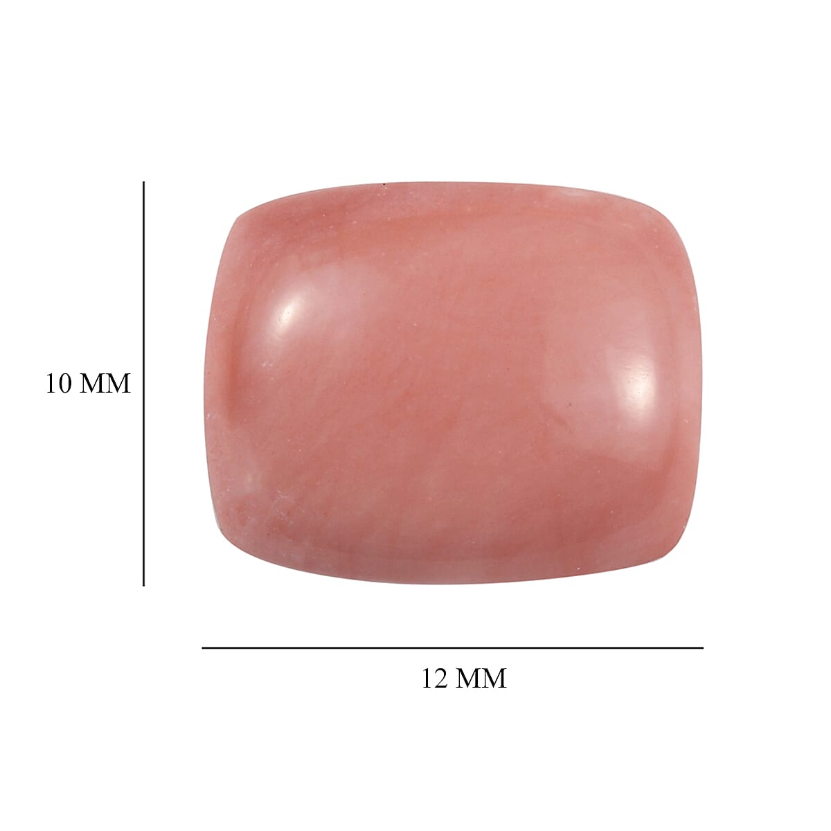 AAA Peach Opal Cushion 12x10mm- 3.2 Ct