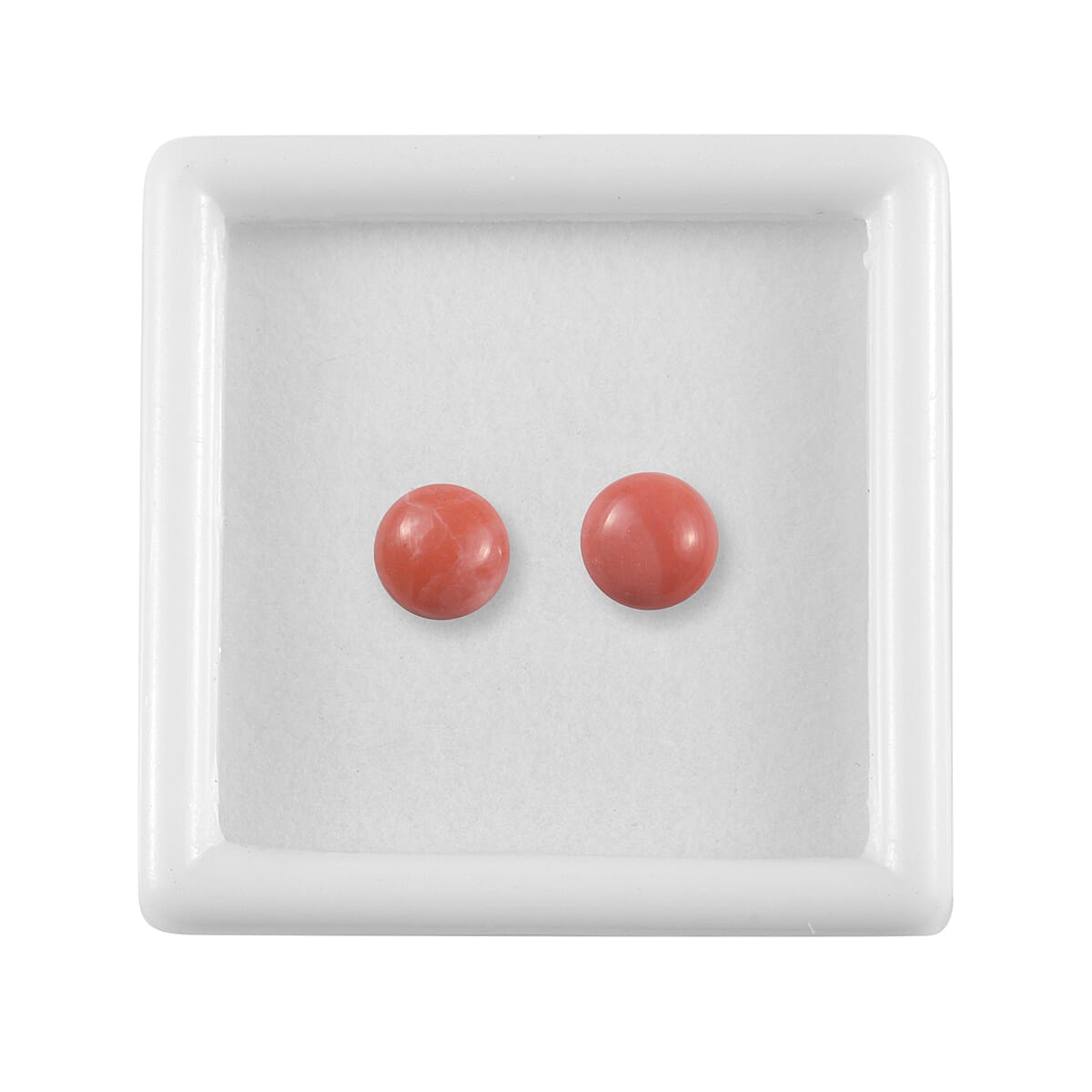 Set of 2 AAA Peach Opal Round 5.0mm  0.69 Ct