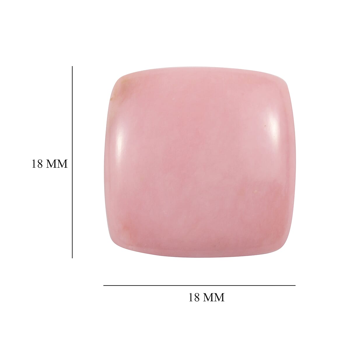 Pink Opal Cushion 18x18mm - 15.53 Ct
