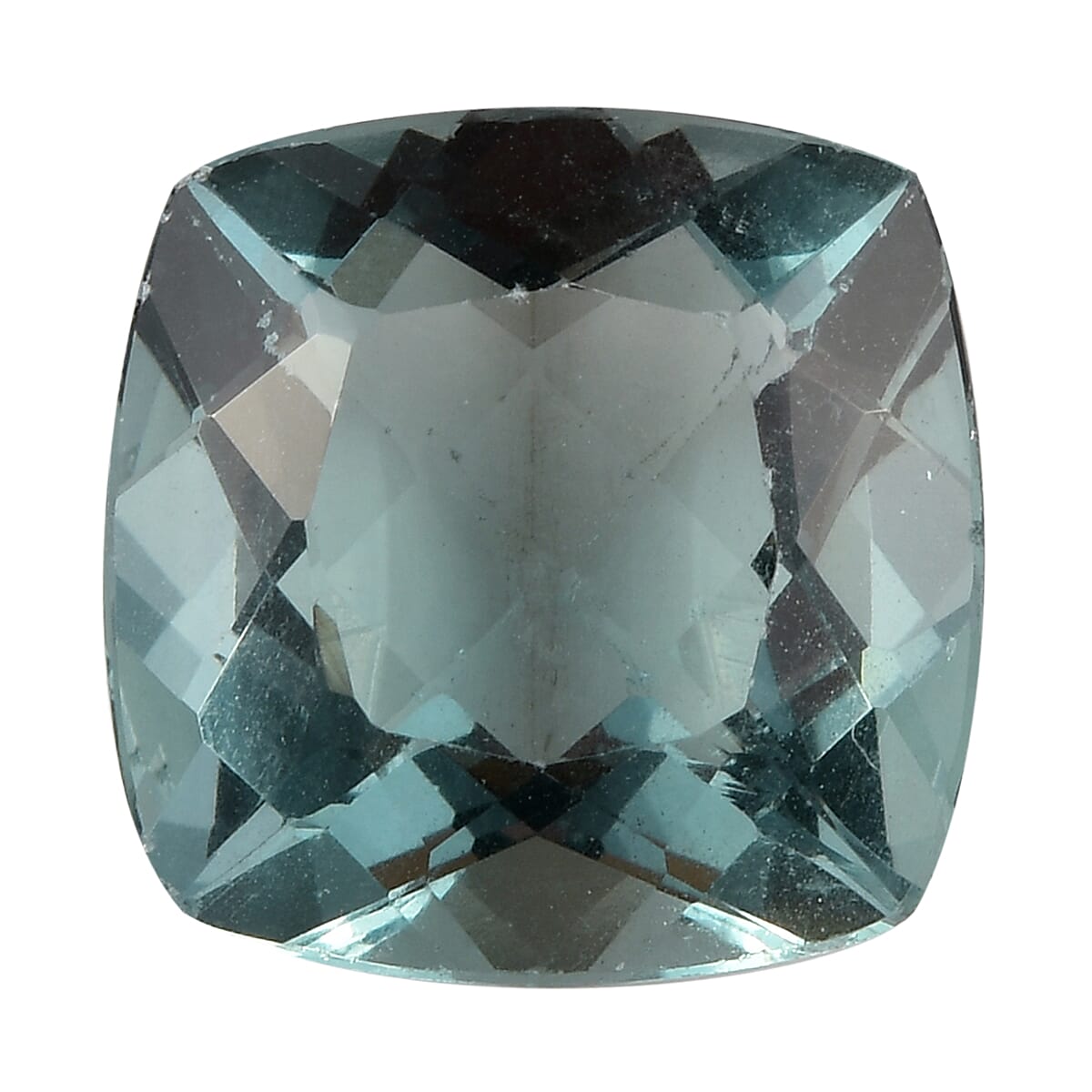 Teal Fluorite Cushion 14x14mm- 10.9 Ct