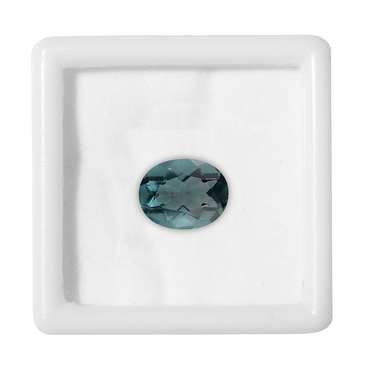 Teal Fluorite Oval 9x7mm  2.25 Ct