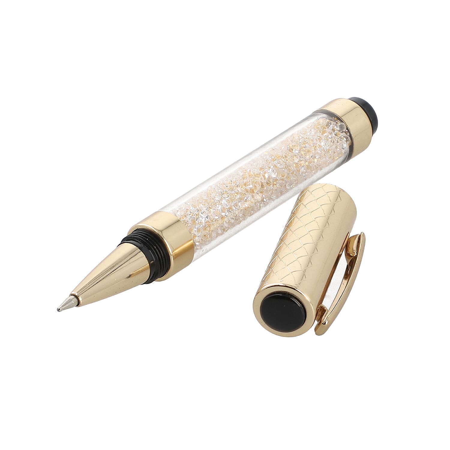 Ball Pen with Crystal - Gold