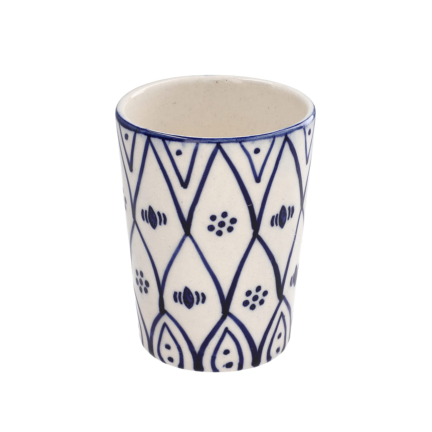 Set of 3 - Ceramic Bathroom Accessory (Liquid Soap Dispenser, Soap Dish & Toothbrush Holder) - Blue