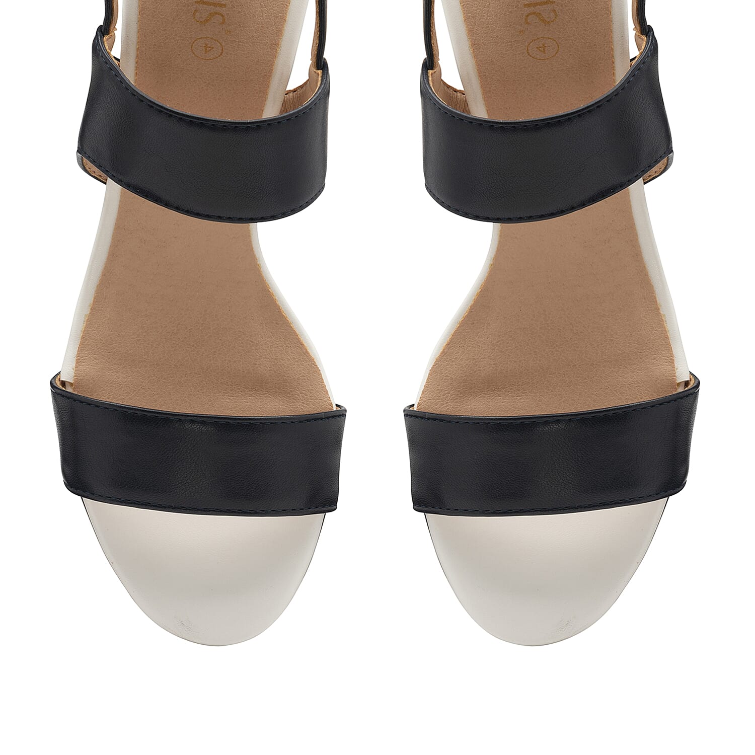 Lotus Coraline Navy Sling Back Wedge Shoes (Size 3)