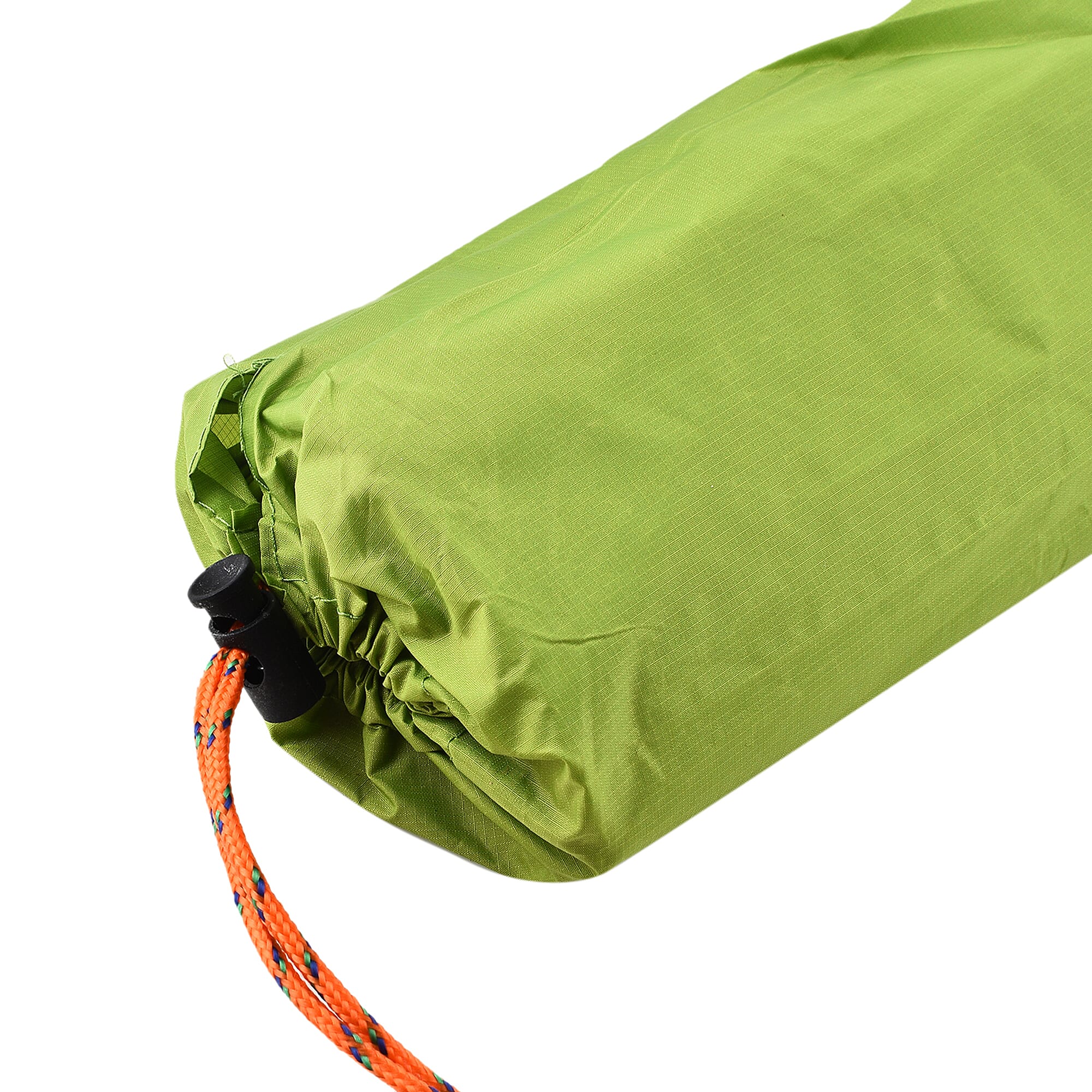 Embossed Checker Pattern Inflating Camping Sleeping Mat (Size 190x60cm) - Green