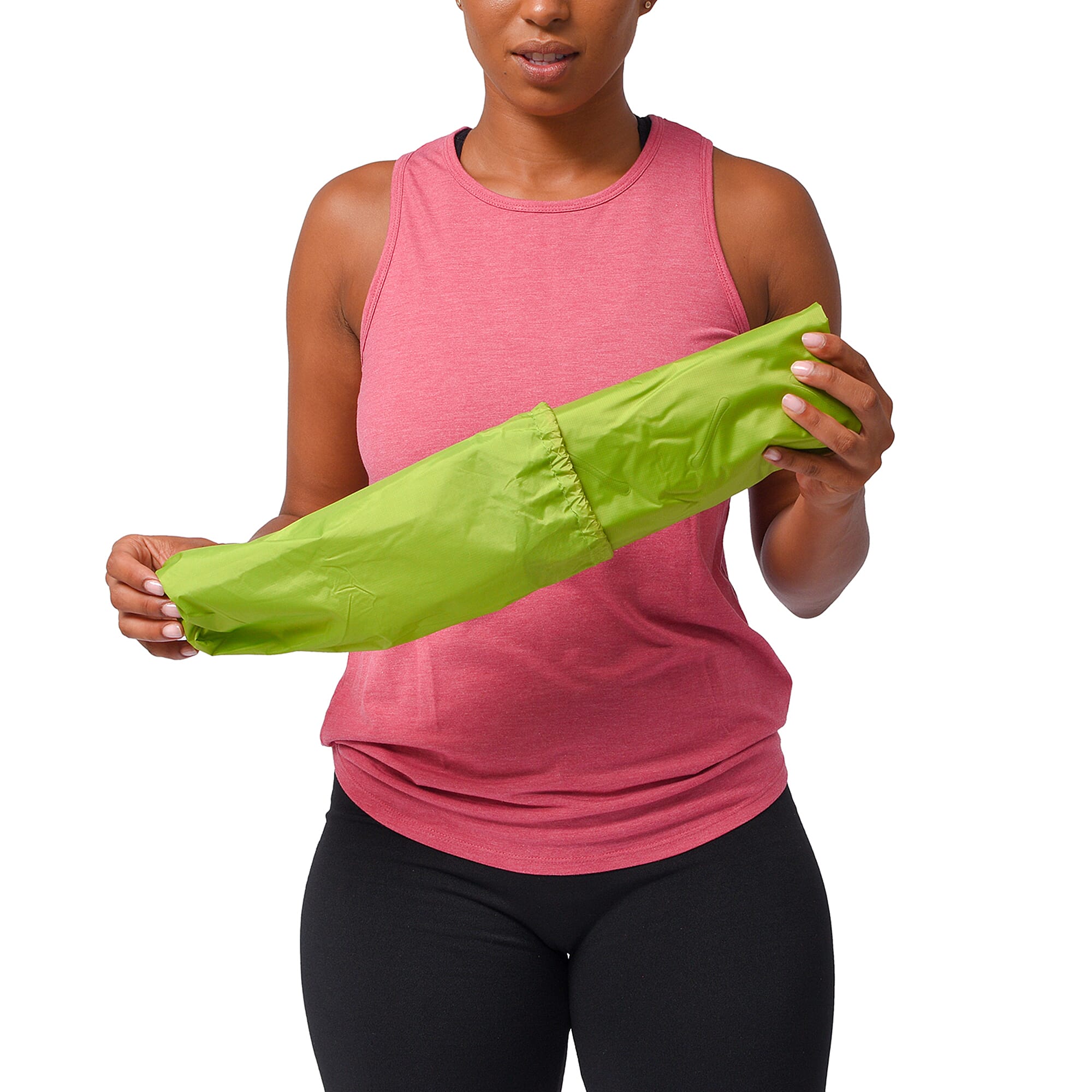 Embossed Checker Pattern Inflating Camping Sleeping Mat (Size 190x60cm) - Green