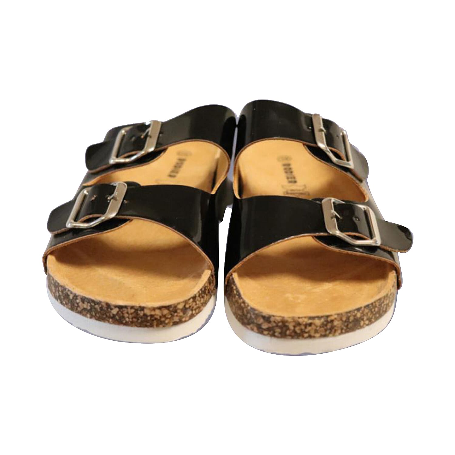 Two Strap Sandal in Black 