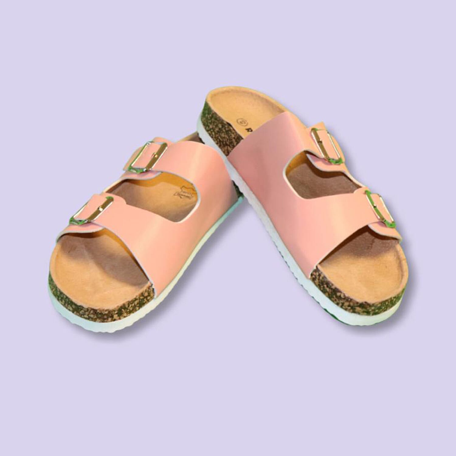 Two Strap Sandal in Black 