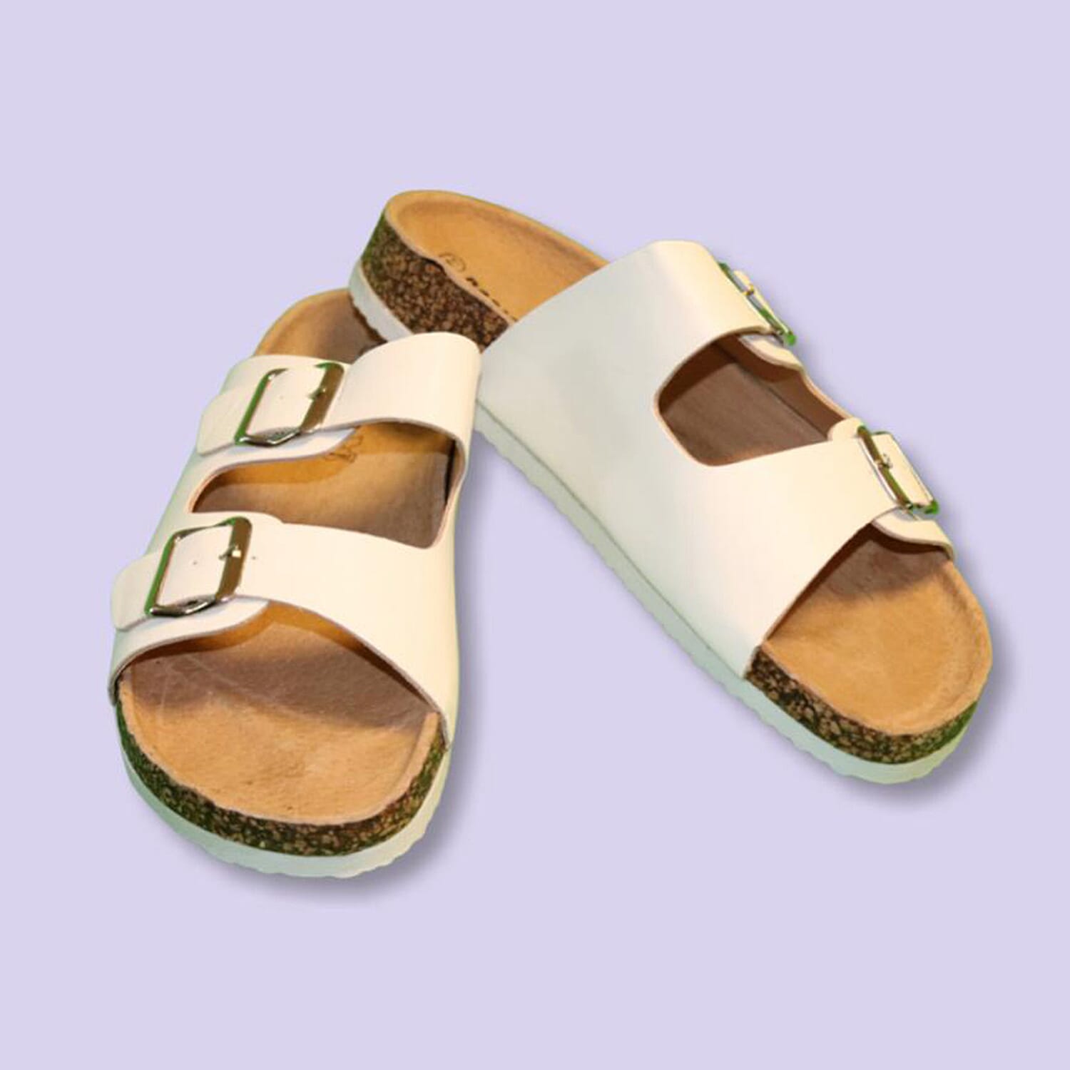 Two Strap Sandal in Black 