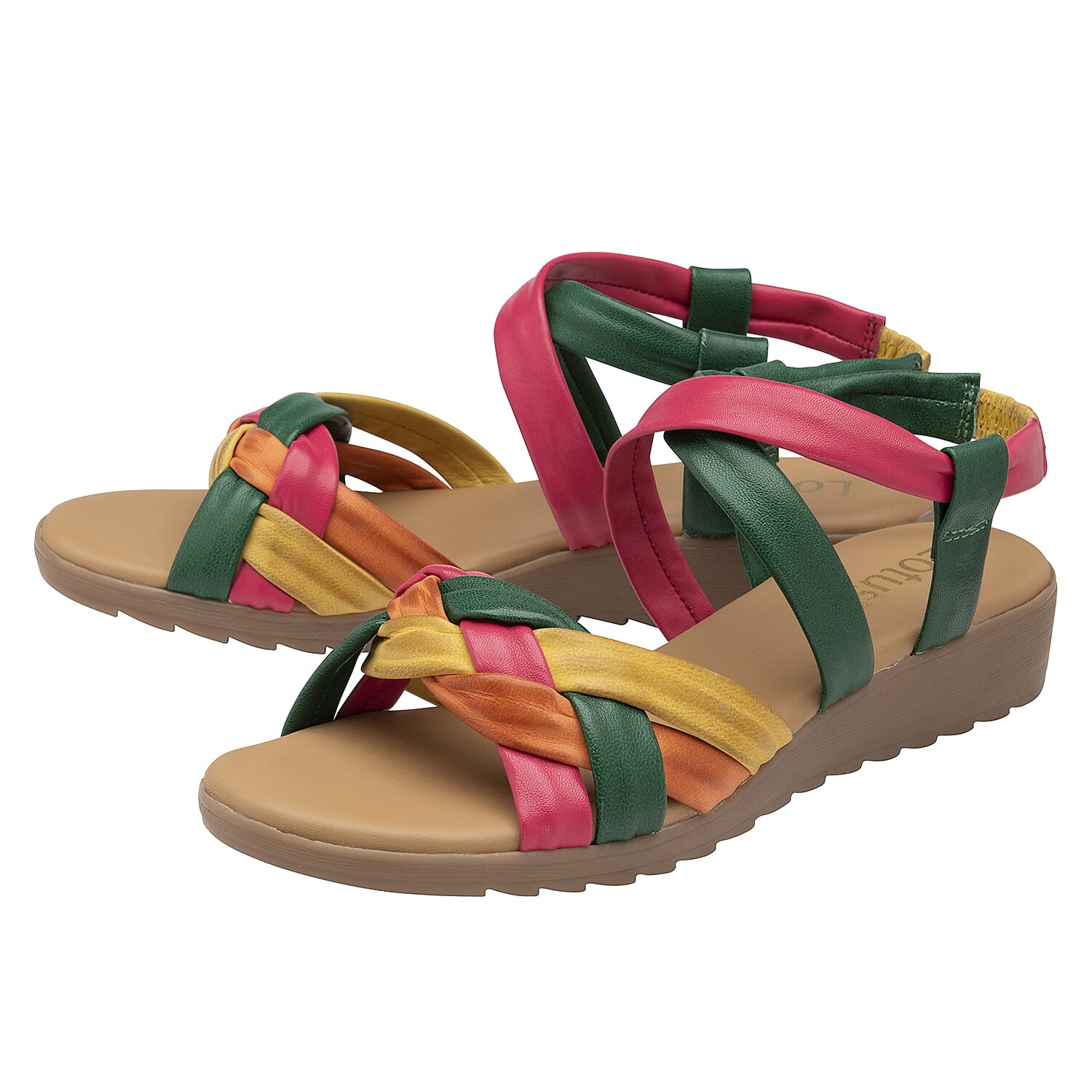 Lotus Luxa Multi-Coloured Leather Open-Toe Sandal (Size 3)