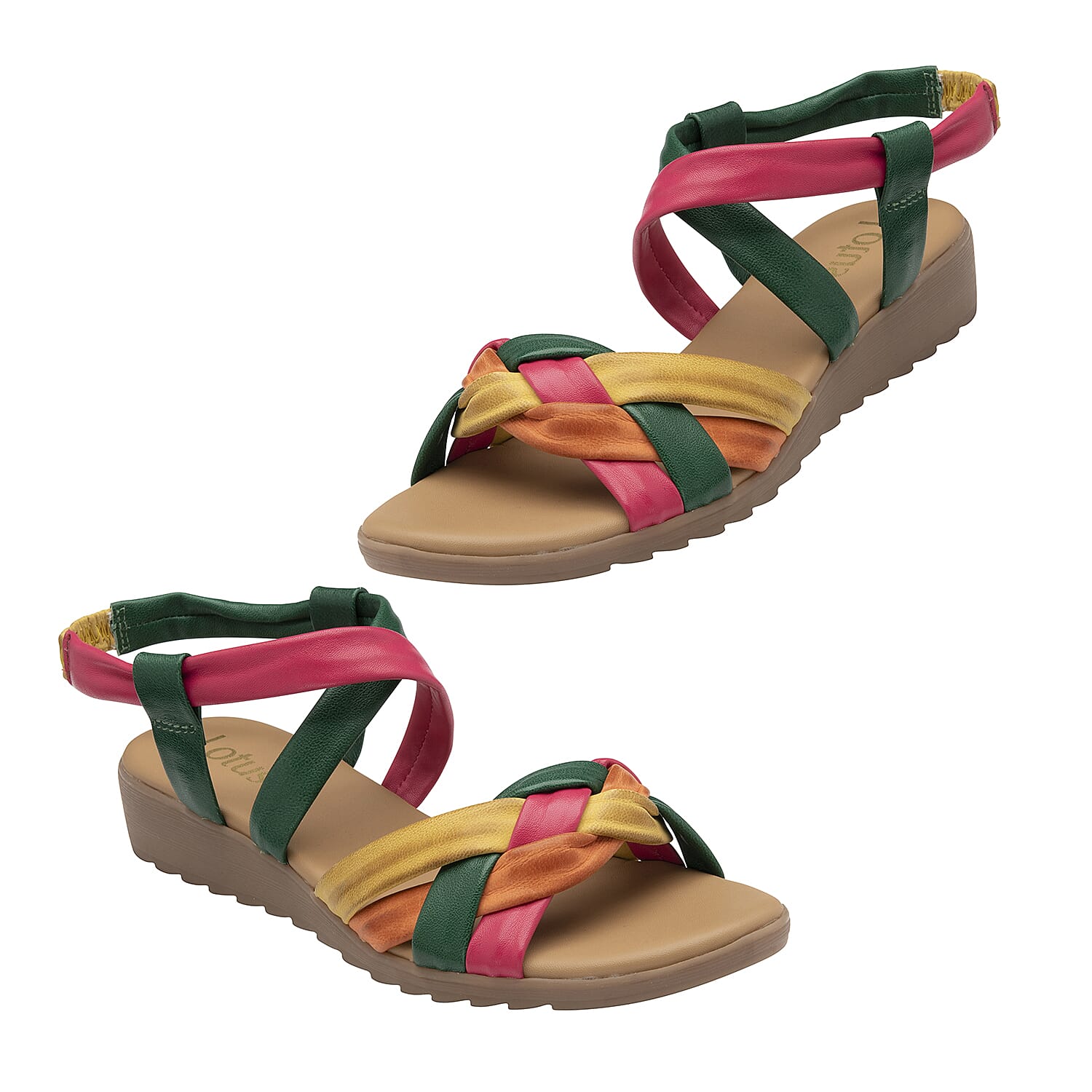 Lotus Luxa Multi-Coloured Leather Open-Toe Sandal (Size 3)