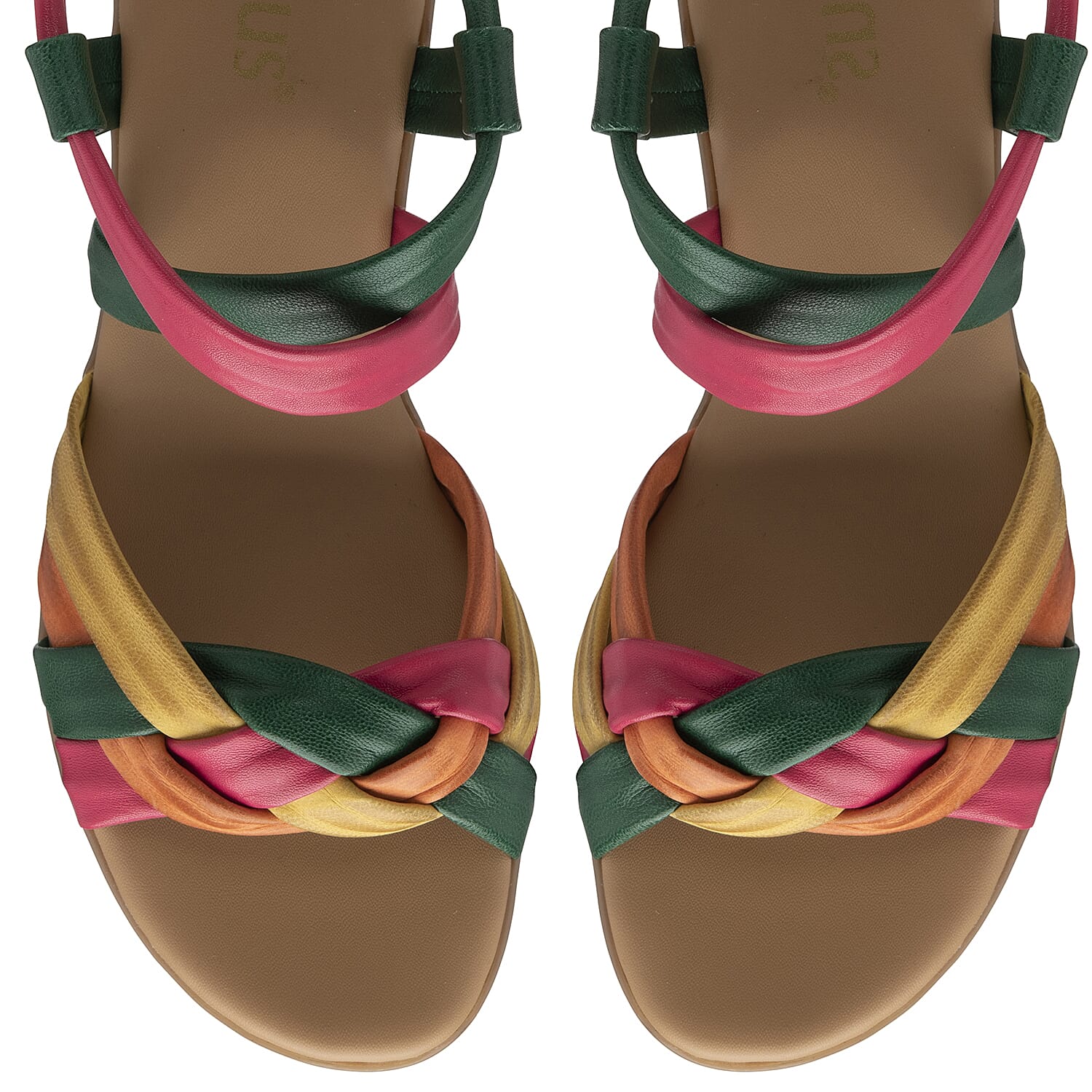 Lotus Luxa Multi-Coloured Leather Open-Toe Sandal (Size 3)