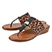 Lotus Arna Leopard-Print Slip-On Toe-Post Sandals (Size 3)
