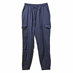 Nova of London Cargo Cuffed Jogger with Side Pockets in Navy (Size L)