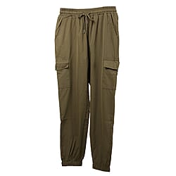 Nova of London Cargo Cuffed Jogger with Side Pockets in Khaki (Size L)