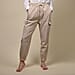 Nova of London Cargo Cuffed Jogger with Side Pockets in Stone Colour (Size L)