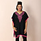 TAMSY 100% Viscose Kaftan with Emboridery (Size 75x57x85 Cm) - Black Shell with Pink Emboridery