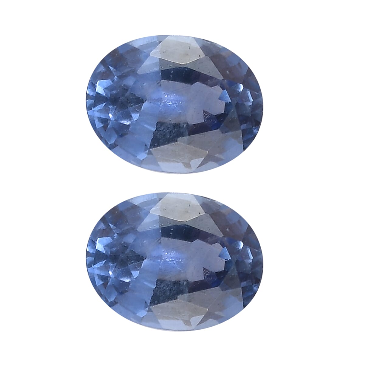 Set of 2 - AA Blue Ceylon Sapphire Oval 5x4mm - 0.80 Ct.