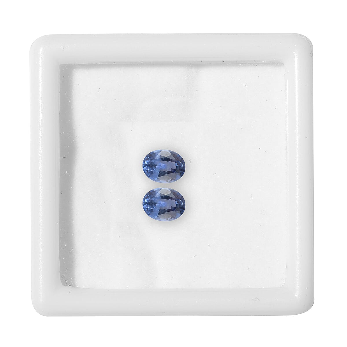 Set of 2 - AA Blue Ceylon Sapphire Oval 5x4mm - 0.80 Ct.