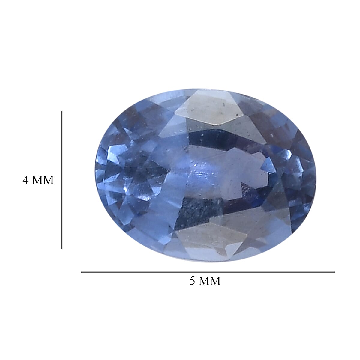 Set of 2 - AA Blue Ceylon Sapphire Oval 5x4mm - 0.80 Ct.