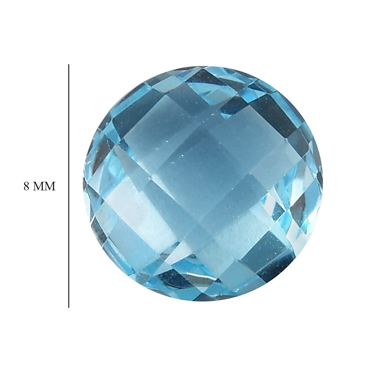 Blue Topaz Round 8.0mm - 2.2 Ct