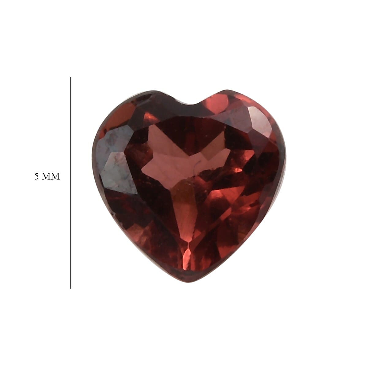 Red Garnet Heart 5.0mm - 0.55 Ct