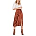 Nova of London Front Pleat Midi Skirt in Brown (Size 10)