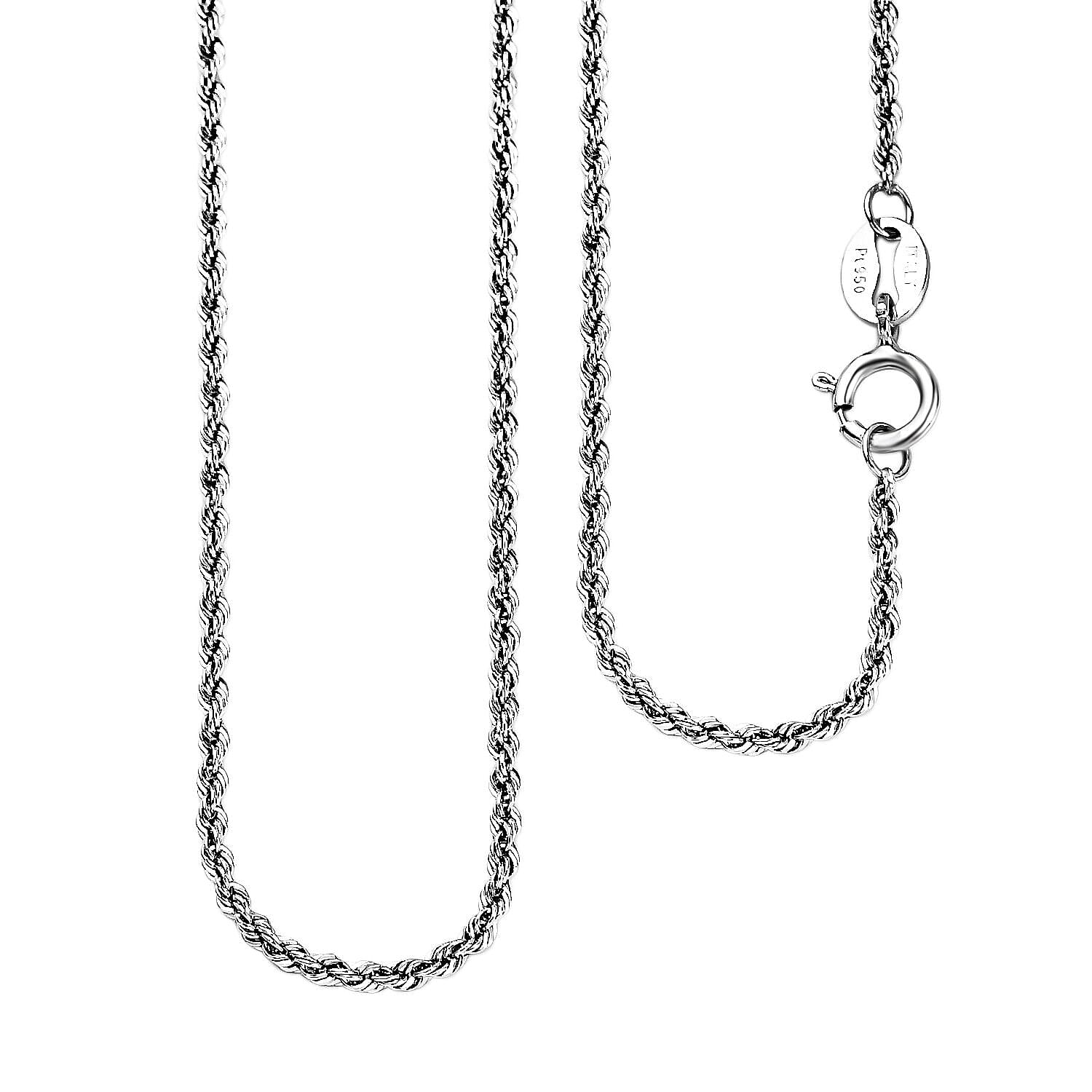 Mens platinum hot sale rope chain