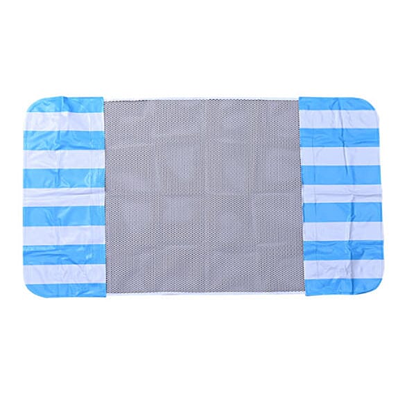 Set of Pool Float Hammock and Inflator with Wire (Capacity 100Kg) (Size 125x70Cm) - Blue