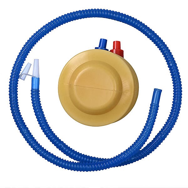 Set of Pool Float Hammock and Inflator with Wire (Capacity 100Kg) (Size 125x70Cm) - Blue