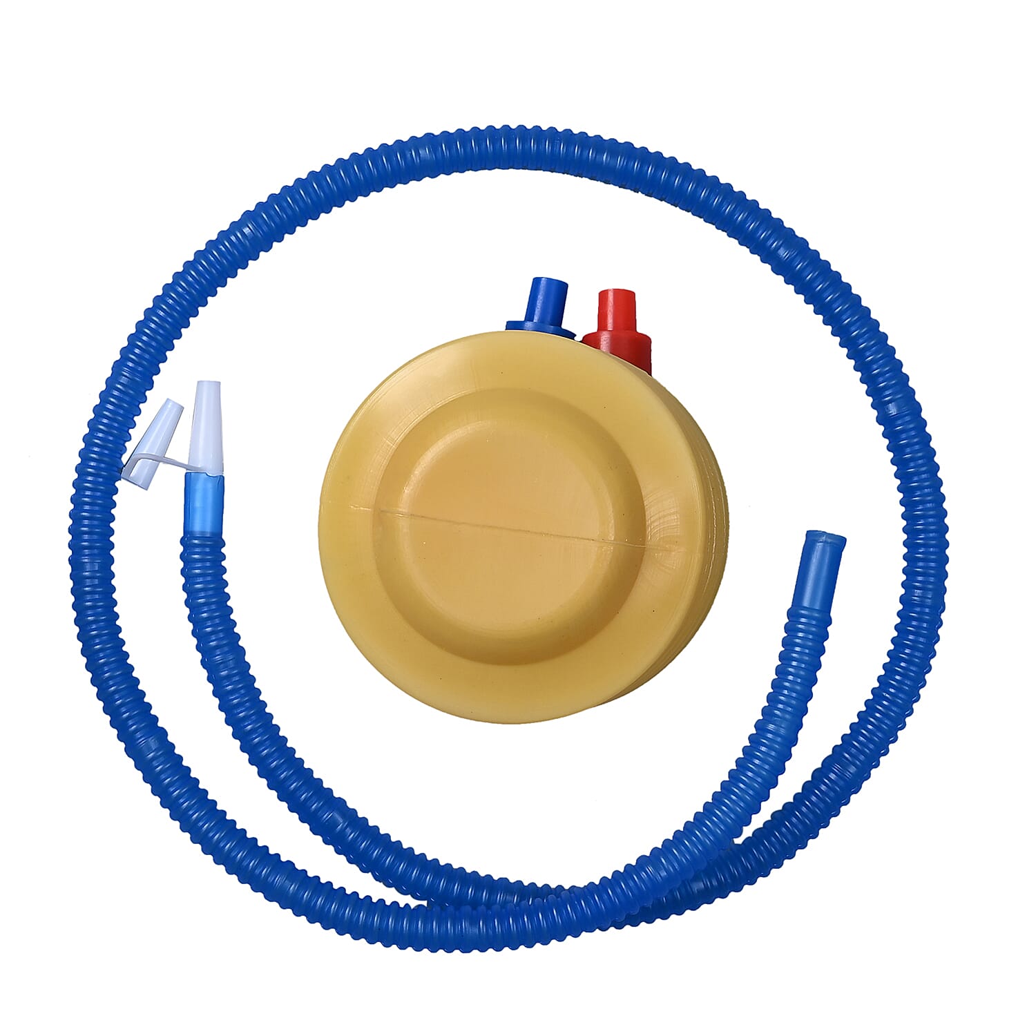 Set of Pool Float Hammock and Inflator with Wire (Capacity 100Kg) (Size 125x70Cm) - Blue