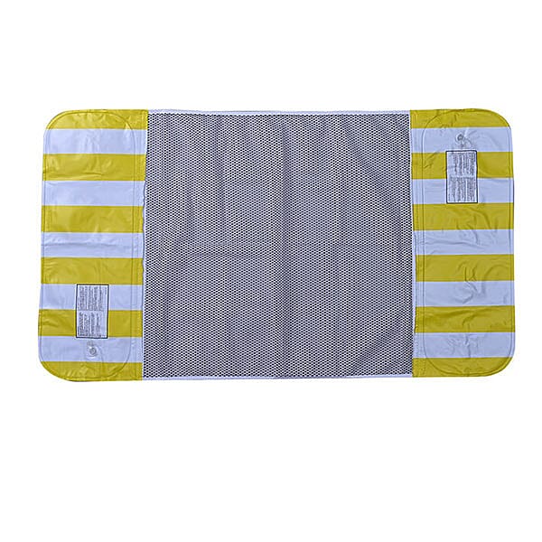 Set of Pool Float Hammock and Inflator with Wire (Capacity 100Kg) (Size 125x70Cm) - Yellow