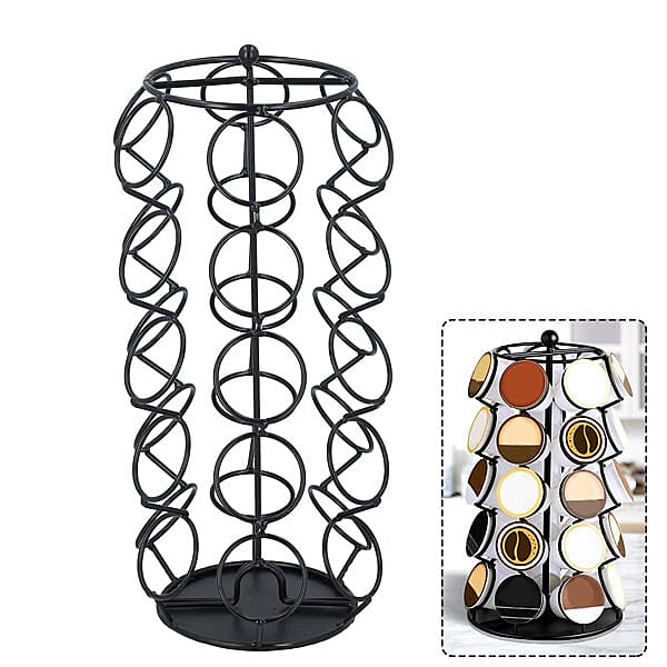 360 Degree Rotating Capsule Coffee Cup 30 Pods Holder - Black
