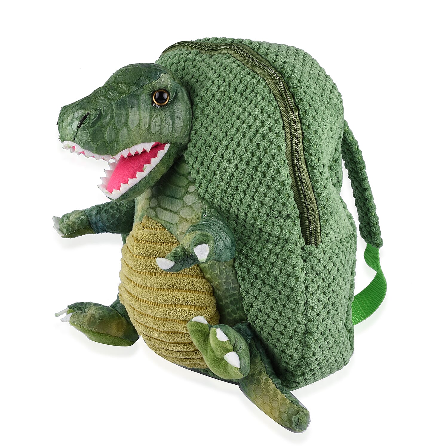 Plush Dinosaur Backpack - Green