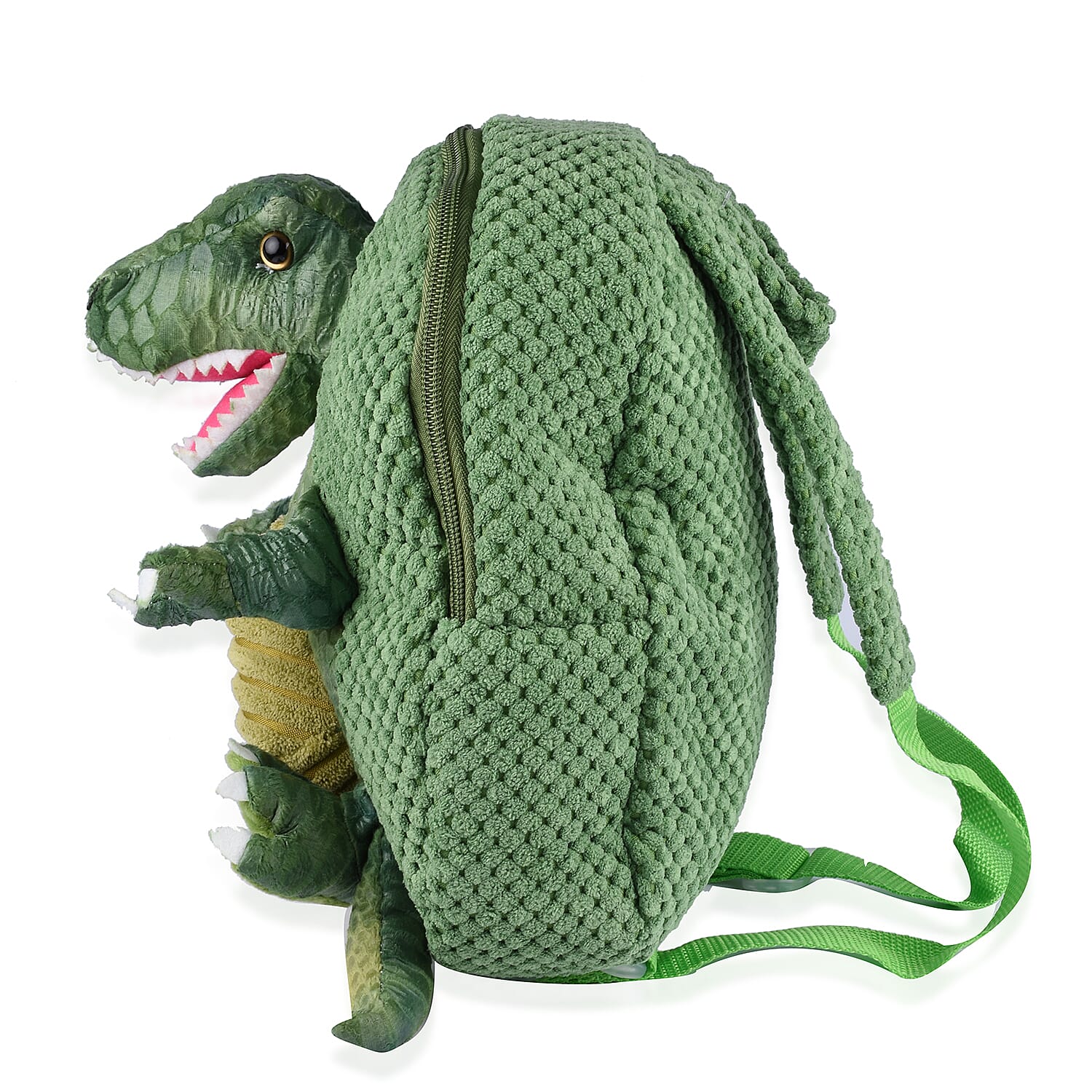 Plush Dinosaur Backpack - Green