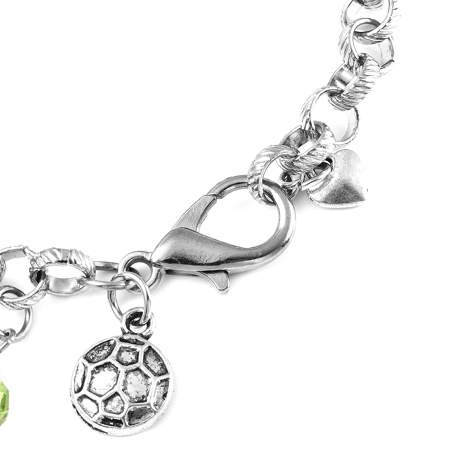 STRADA Japanese Movement Multi Colour Murano Beads Water Resistant Adjustable Charms Bracelet Watch (Size 6.5-7) in Silver Tone