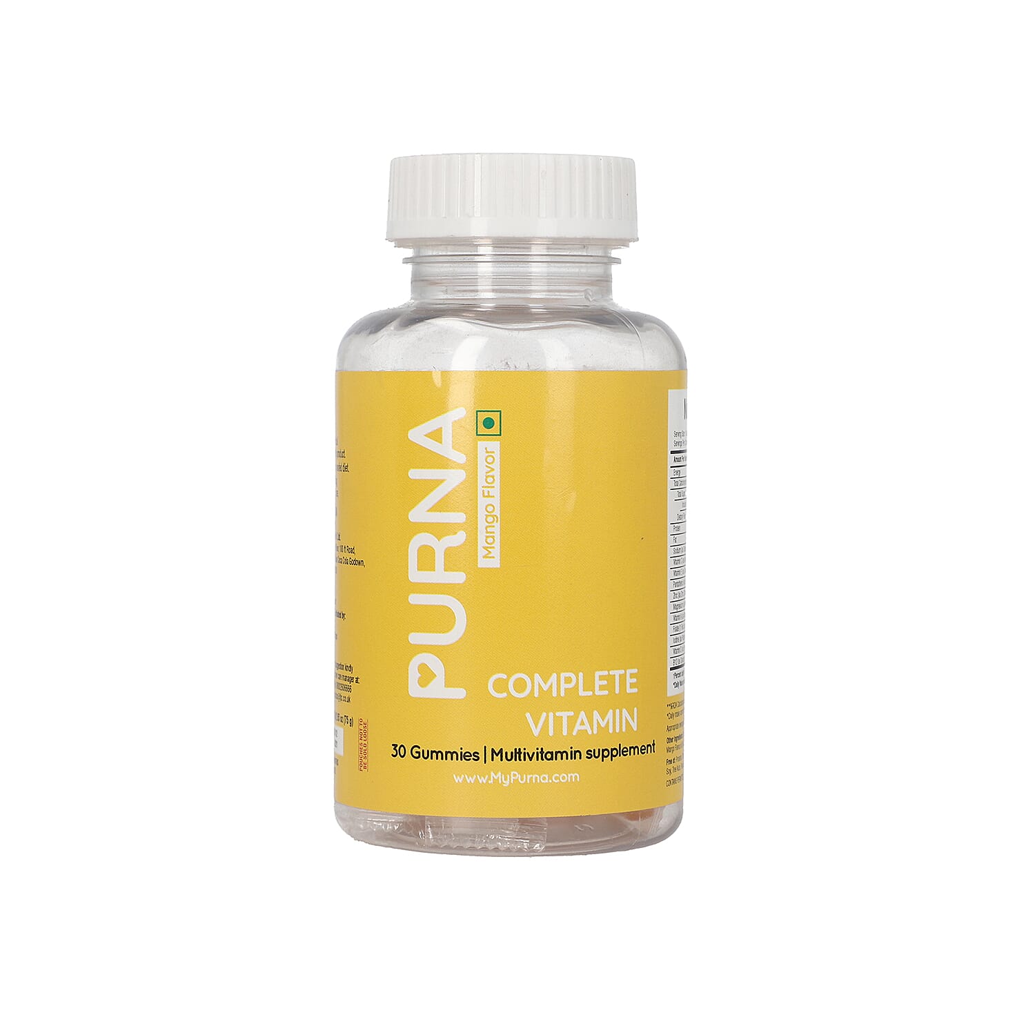 PURNA: Complete Beauty Multivitamin 30 Gummies for Adults & Kids - Mango