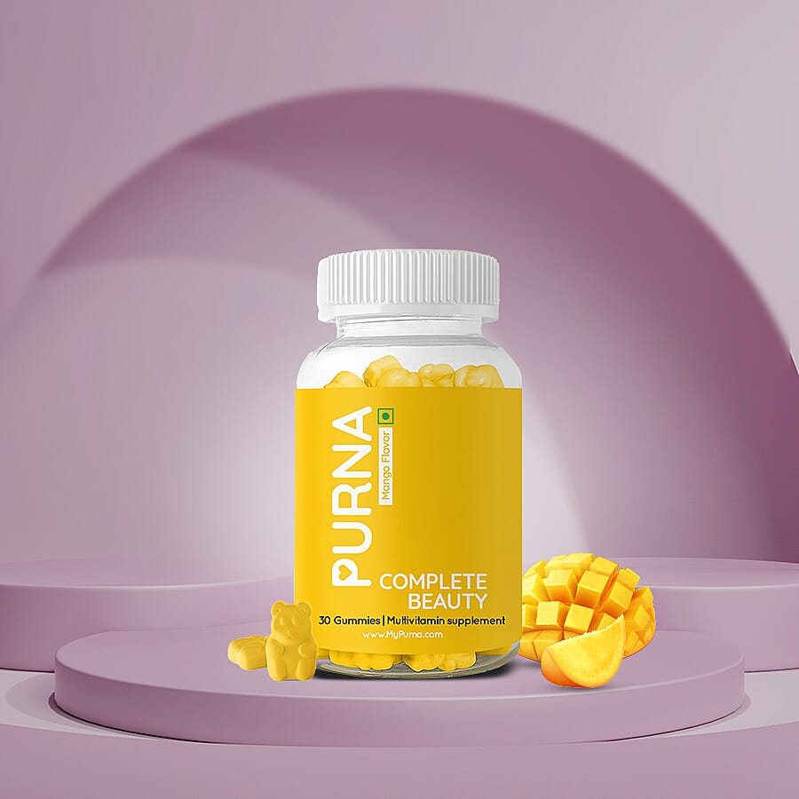 PURNA: Complete Beauty Multivitamin 30 Gummies for Adults & Kids - Mango