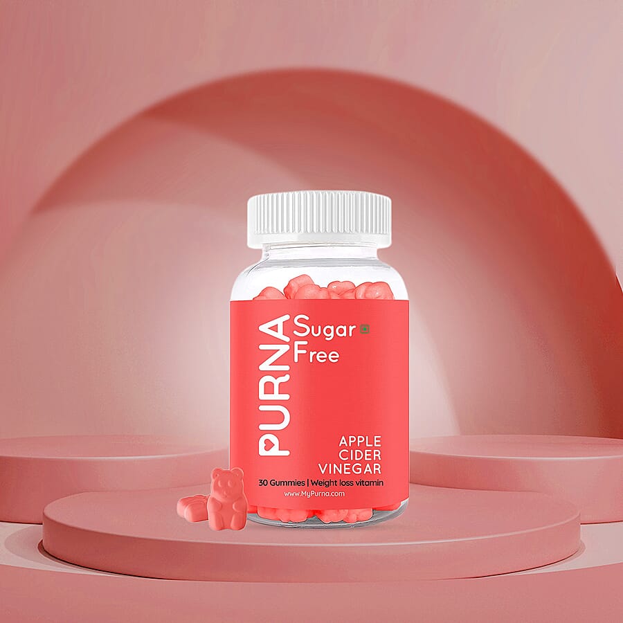 PURNA: Sugar Free Apple Cider Vinegar Weight Loss 30 Gummies for Women & Men