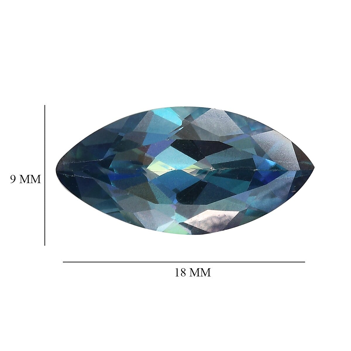 Cassiopeia Mystic Topaz Oval 10x8mm-- 6.65 Ct