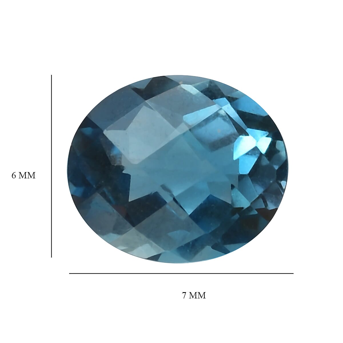 London Blue Topaz  Oval 7x6mm - 1.33 Ct