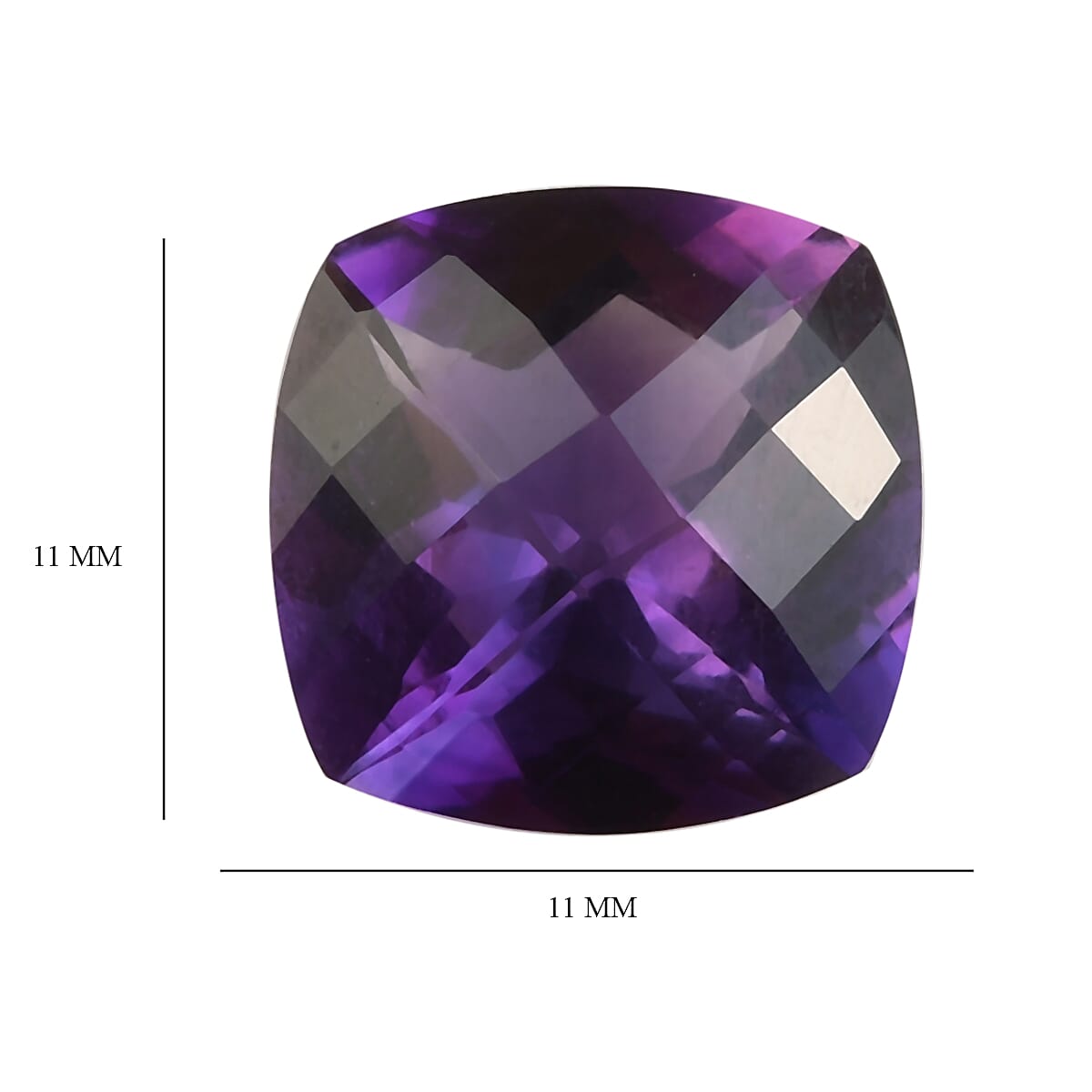 AA Mashamba Amethyst Cushion 11x11mm - 4.5 Ct